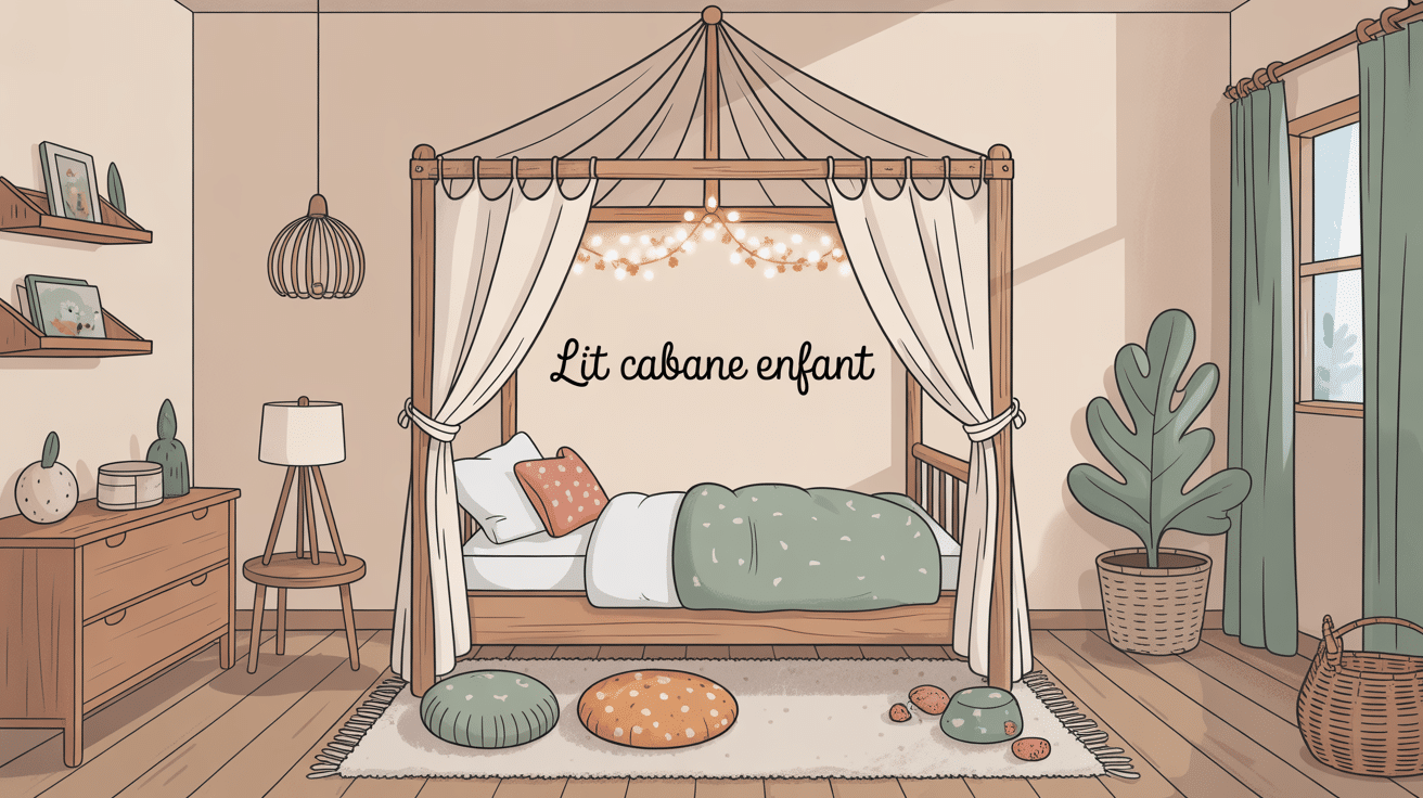 deco lit cabane enfant cosy et sécurisée