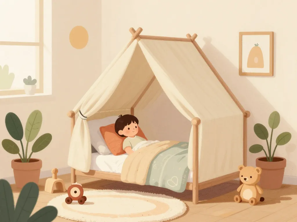 deco lit cabane enfant ambiance cosy