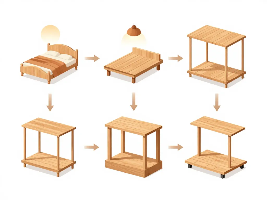diagramme types estrade en bois chambre terrasse scène