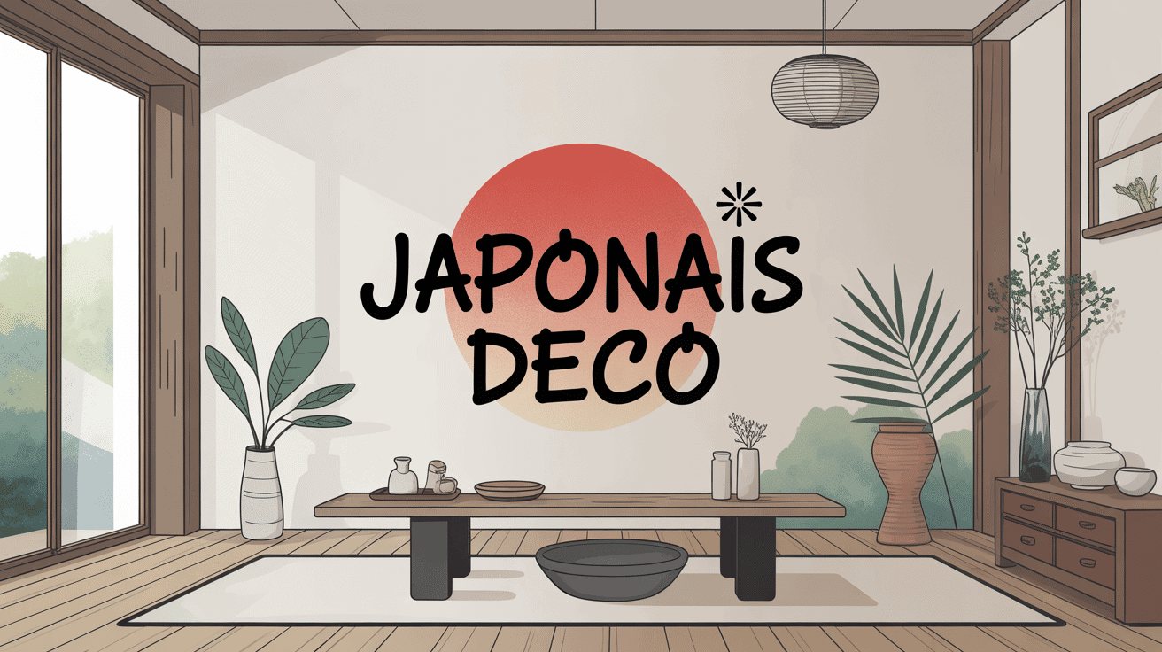 illustration japonais deco intérieur épuré zen