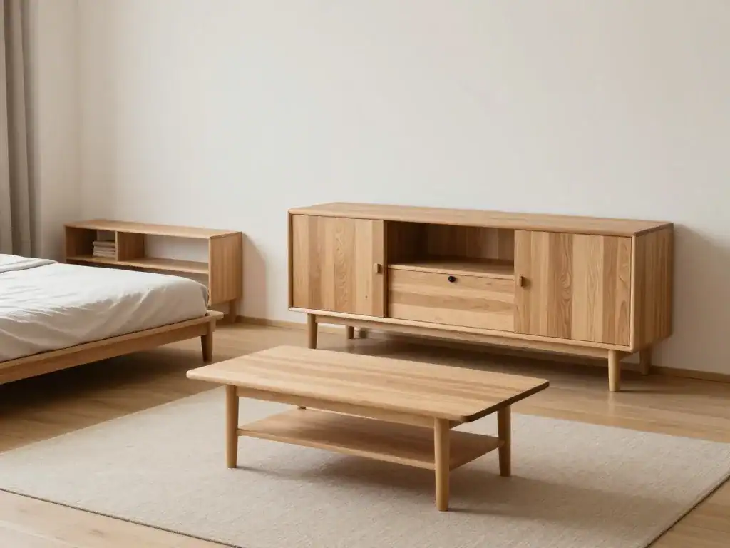 japonais deco mobilier bas rangement épuré