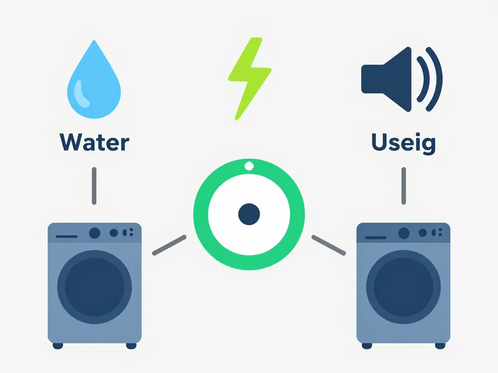 Diagramme critères essentiels machine à laver 8kg
