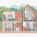 maison plan etage schéma lumineux moderne