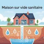 image maison sur vide sanitaire protection humidite canalisations