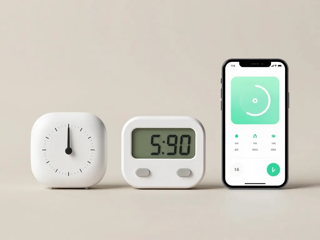 minuteur 15 minutes modèles mécanique digital application