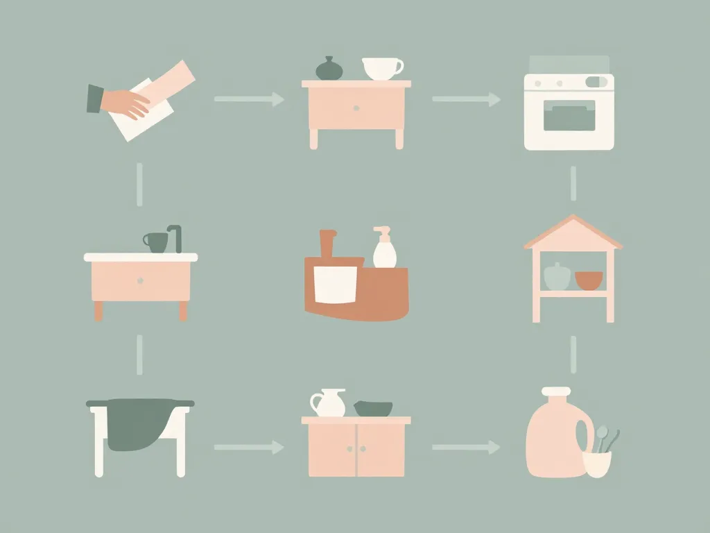 nettoyage d'une maison routines quotidiennes visuel