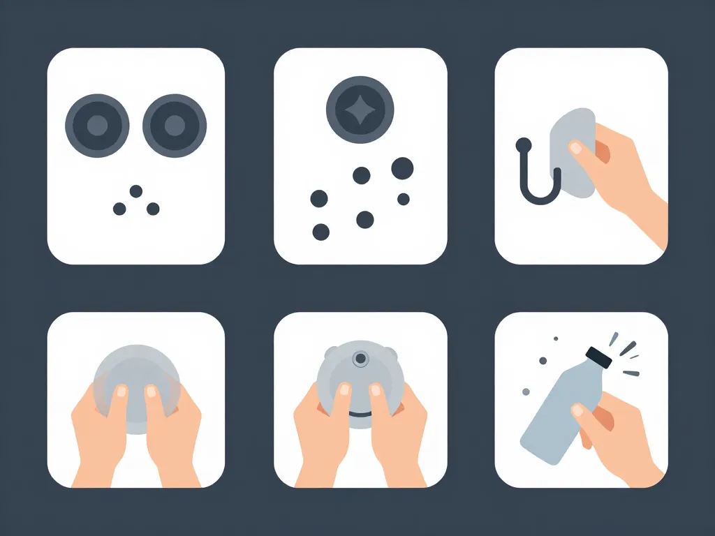 panier douche fixation ventouse vis suspension schéma