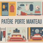 Illustration patère porte manteau décoration moderne
