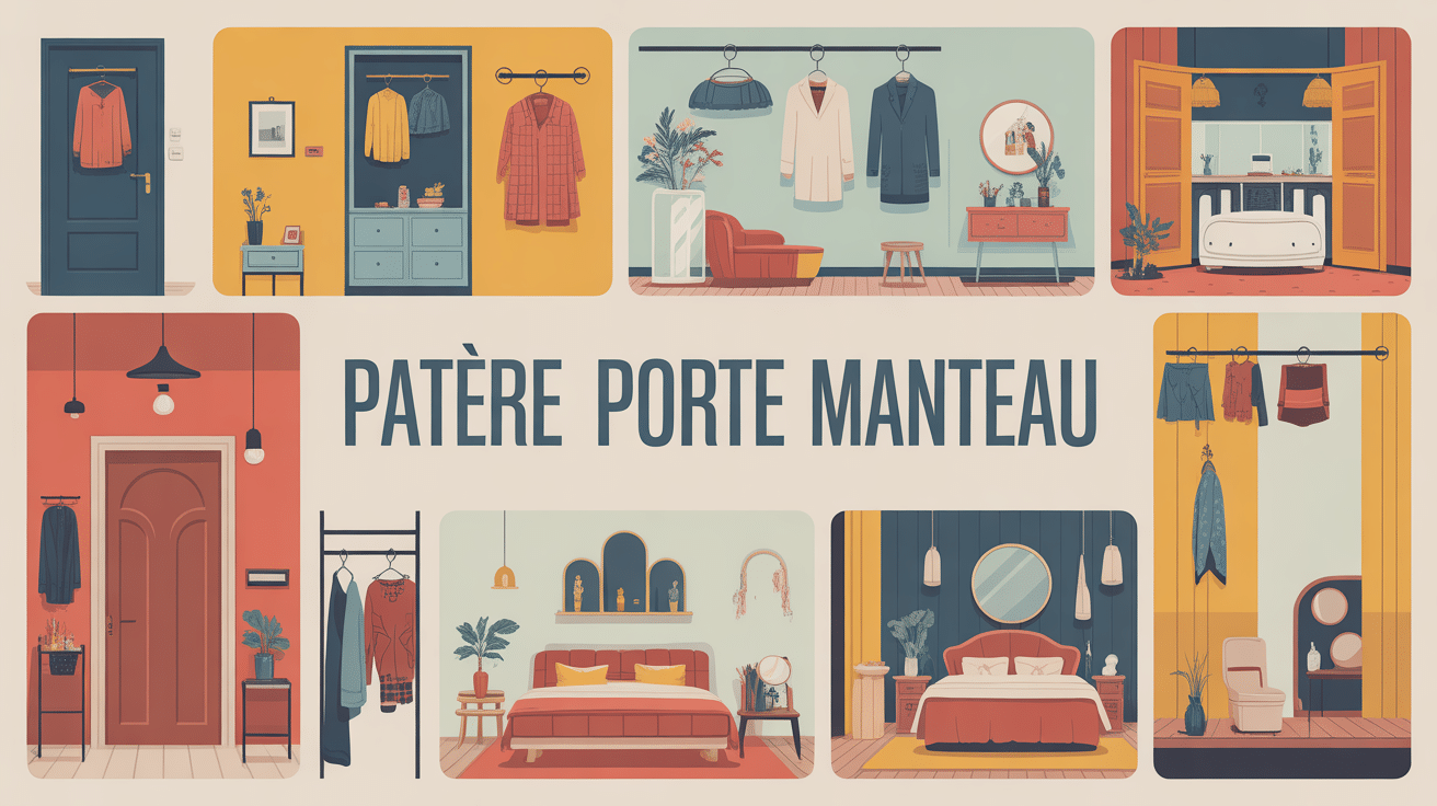 Illustration patère porte manteau décoration moderne