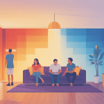 illustration concept peinture intérieure isolante thermique ambiance moderne