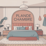 plan chambre illustration globale moderne