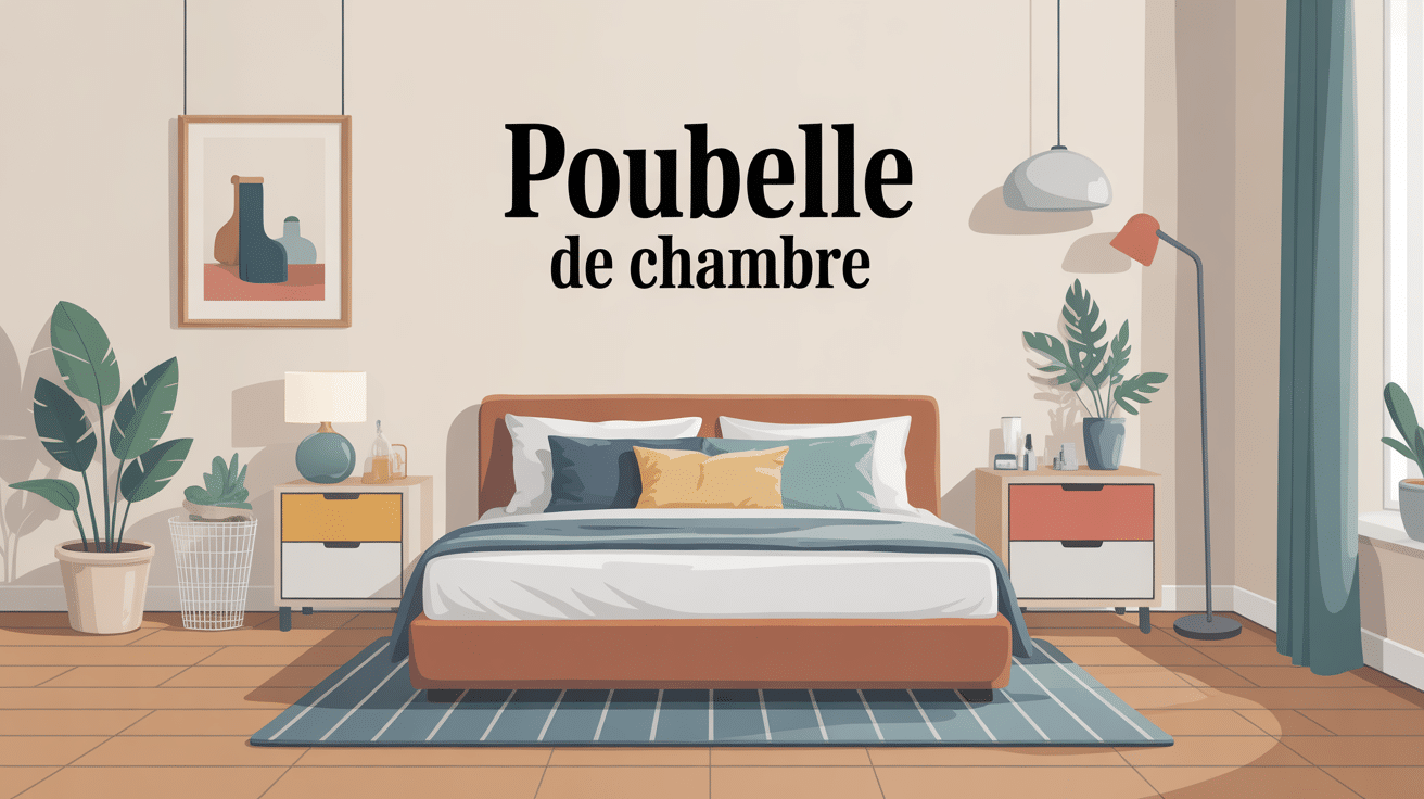 illustration moderne poubelle chambre design et usage