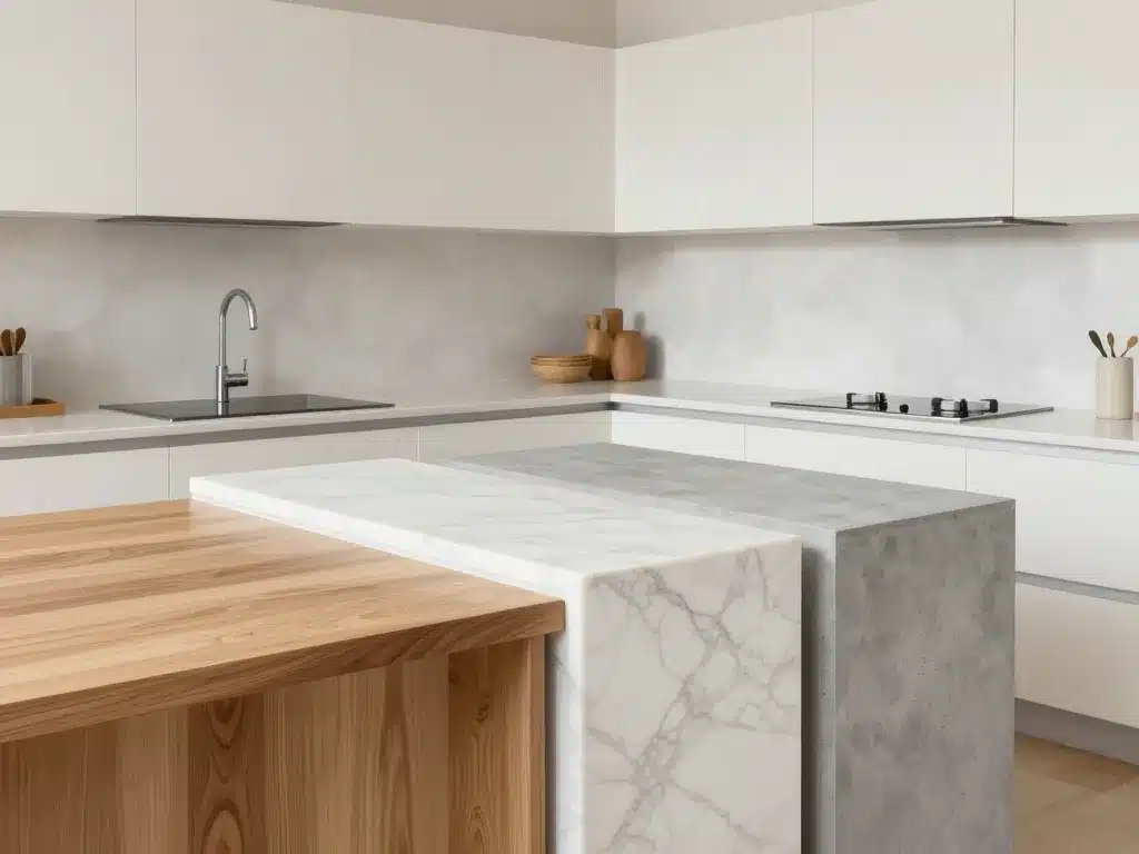 comparaison styles stratifié plan de travail cuisine