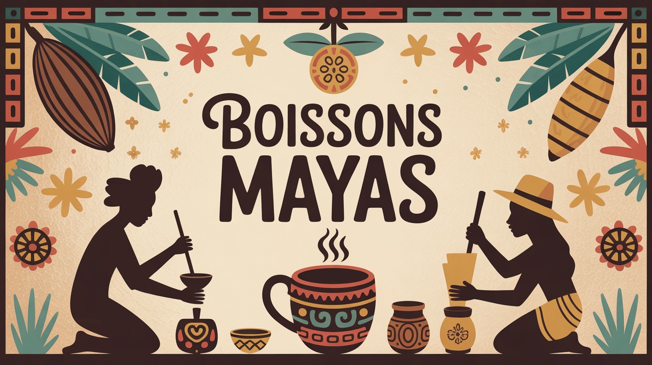 illustration boisson maya cacao maïs épices