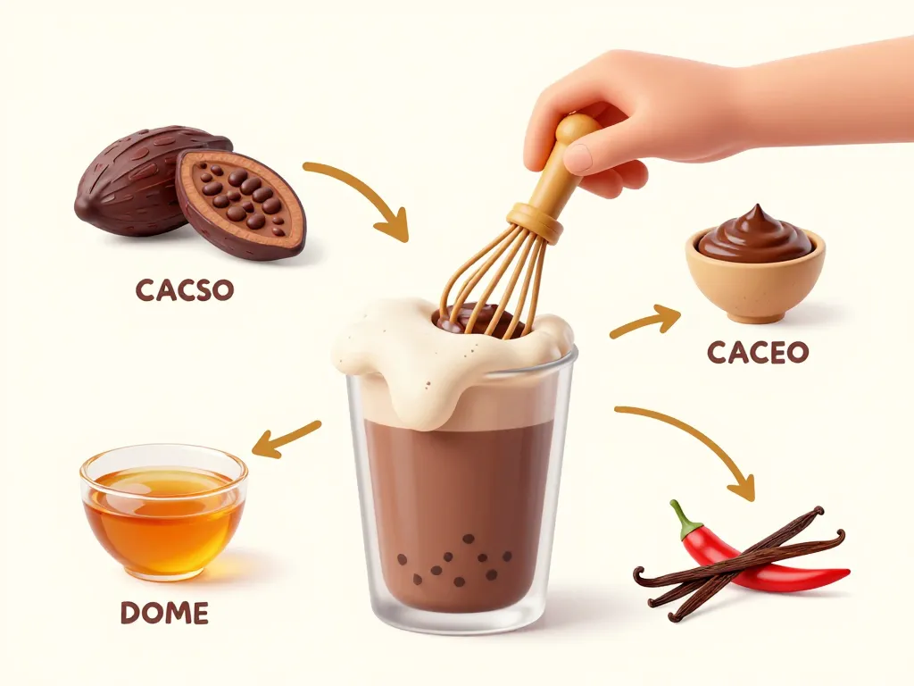 diagramme préparation boisson maya cacao
