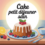 cake petit déjeuner sain sur table ingrédients naturels