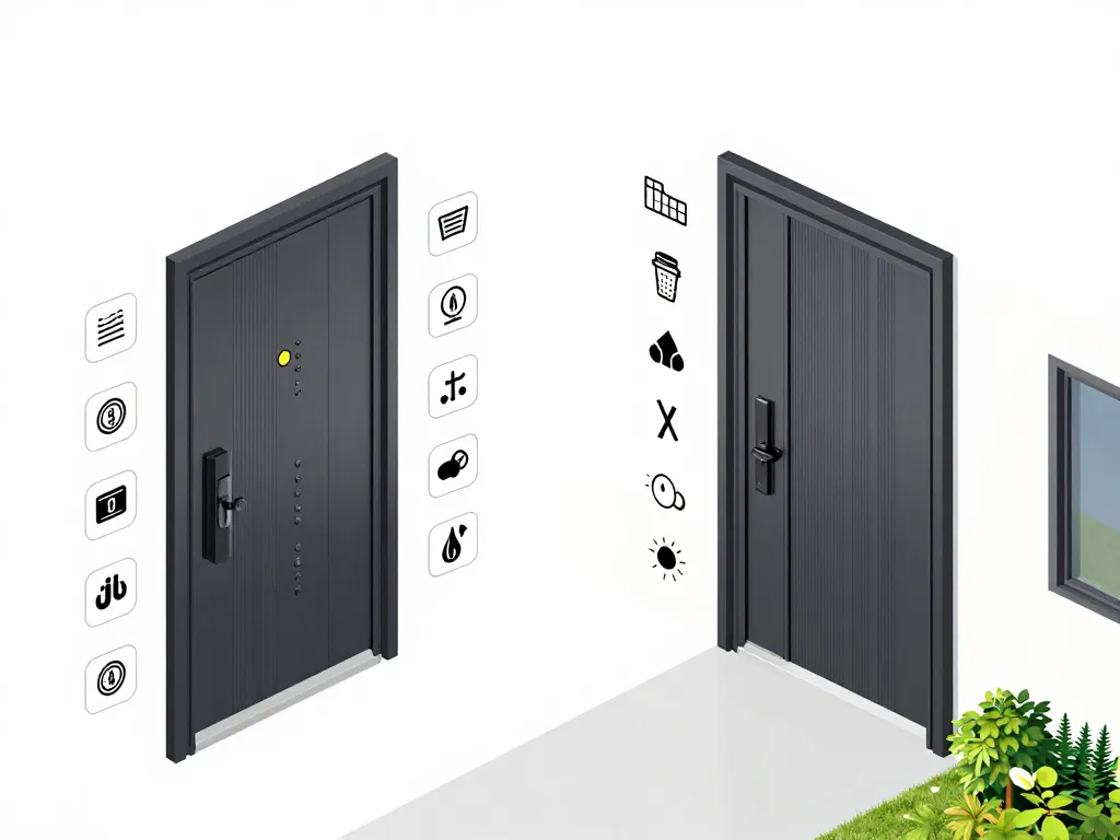 Schéma comparaison porte blindée Dierre appartement maison