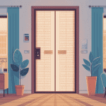 Illustration moderne porte blindée Dierre sécurisée appartement
