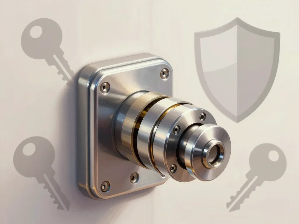 Zoom serrure cylindre Dierre clés sécurisées