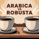 illustration comparative différence entre arabica et robusta