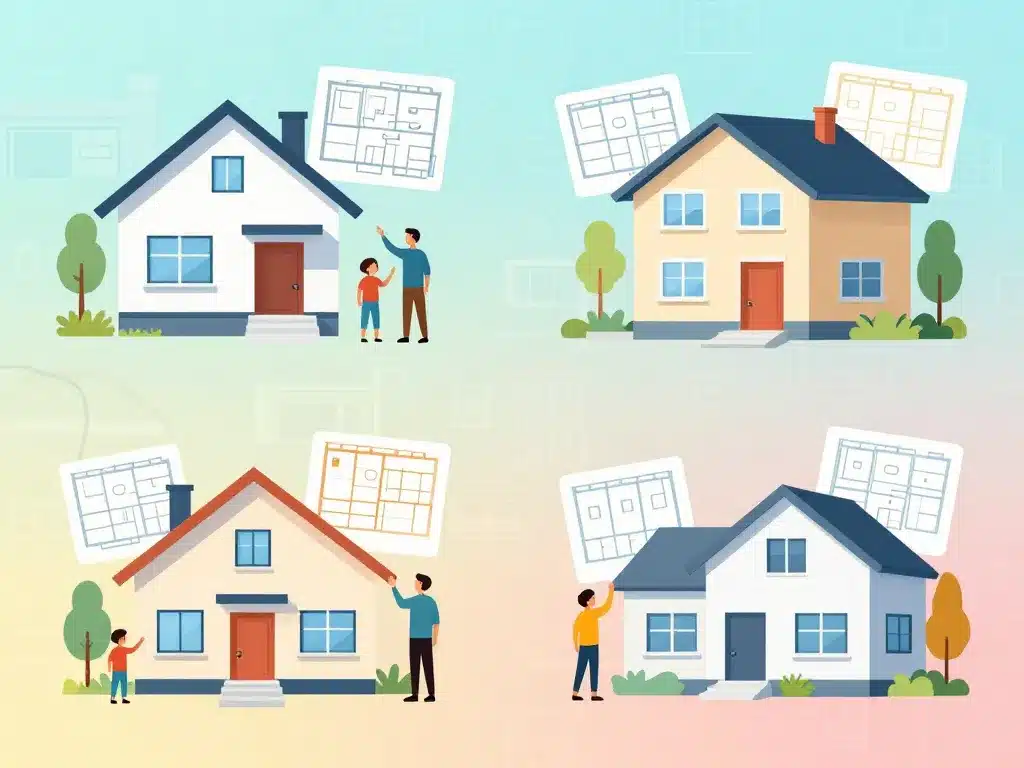 idee plan maison plain pied etage moderne