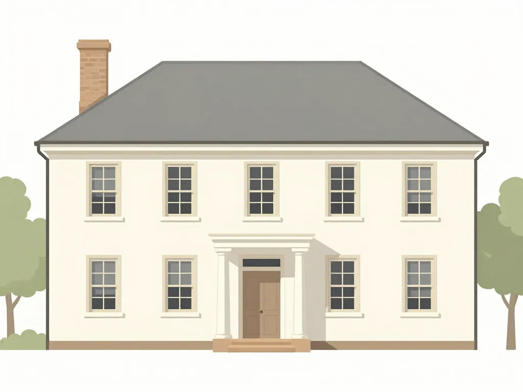 diagramme éléments architecture maison colonial