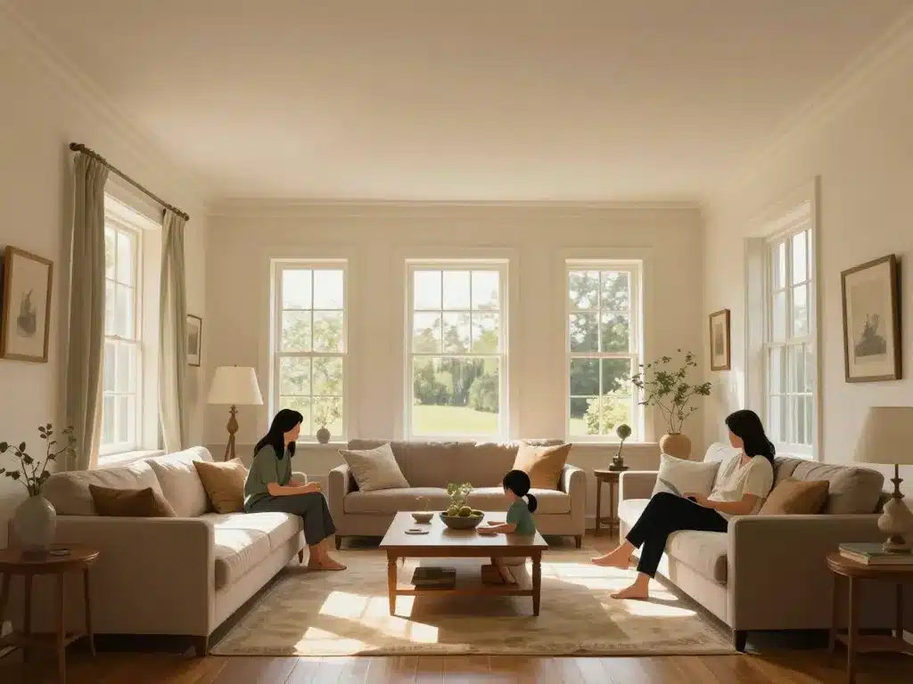 espace intérieur maison colonial famille modernité