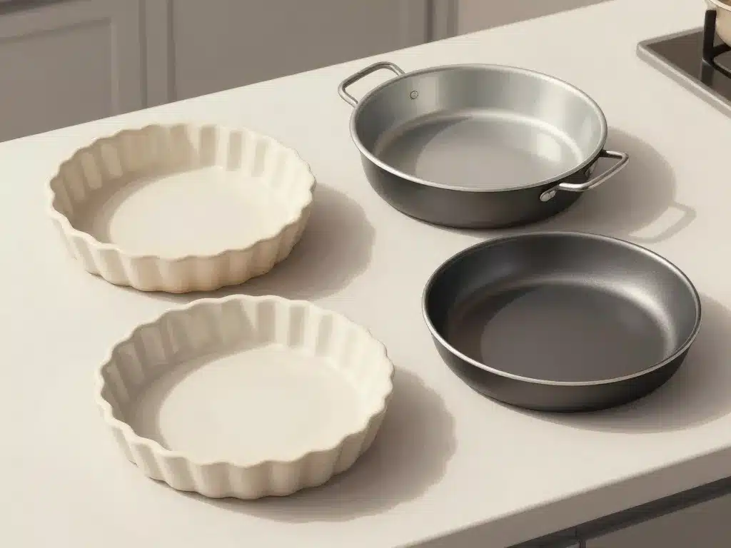 plats à tarte céramique verre métal antiadhésif cuisine