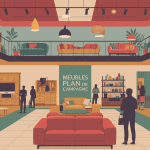 Vue centre commercial meubles plan de campagne