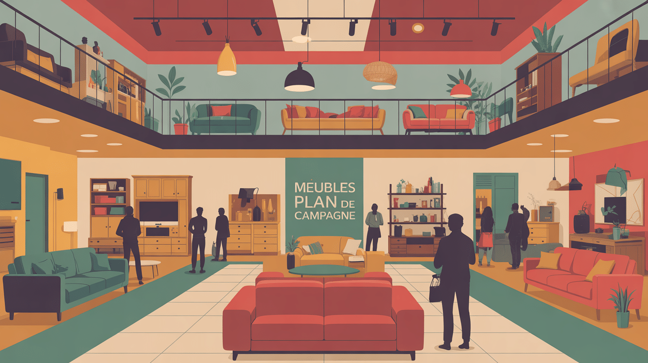 Vue centre commercial meubles plan de campagne