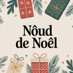 illustration noeud noel cadeaux décorés sapin