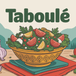 Origine du taboulé en illustration levante authentique