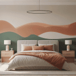 Illustration peinture chambre adulte tendance style moderne