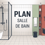 plan pour salle de bain moderne vue d'ensemble