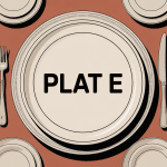 illustration plat e sur table raffinée