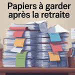 quels papiers garder après la retraite pile de documents triés