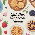 recettes galettes flocons d'avoine sur table avec ingrédients