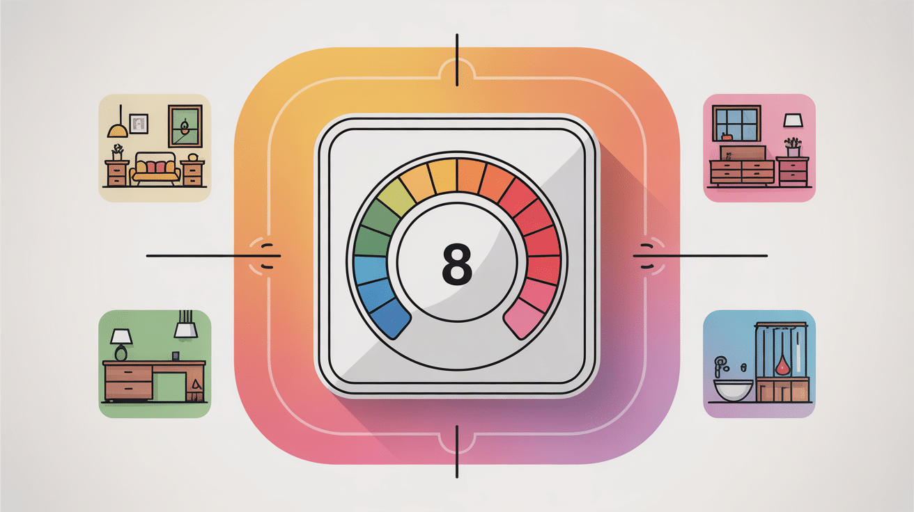 thermostat 8 quelle température, illustration chauffage et confort