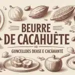Illustration du beurre de cacahuète avec plats sucrés et salés