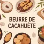 Illustration beurre de cacahuète plats salés et sucrés