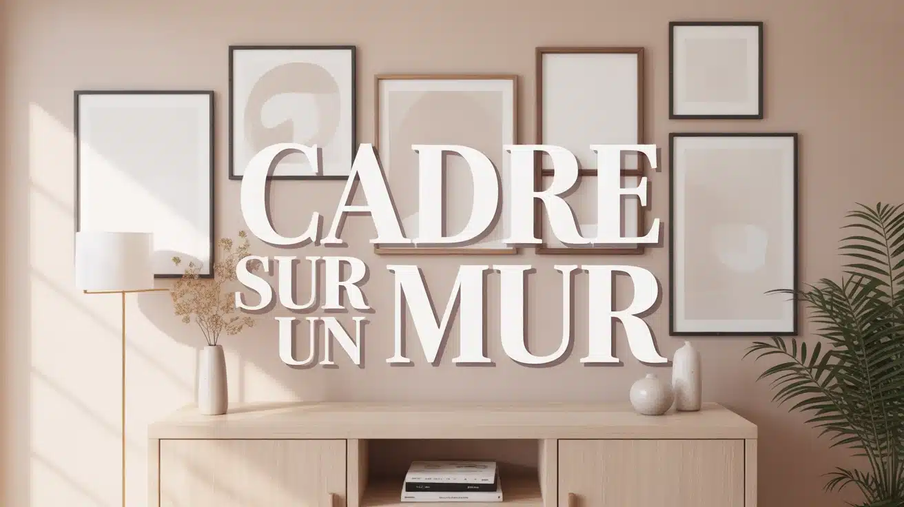 intérieur moderne avec cadre sur un mur en composition équilibrée