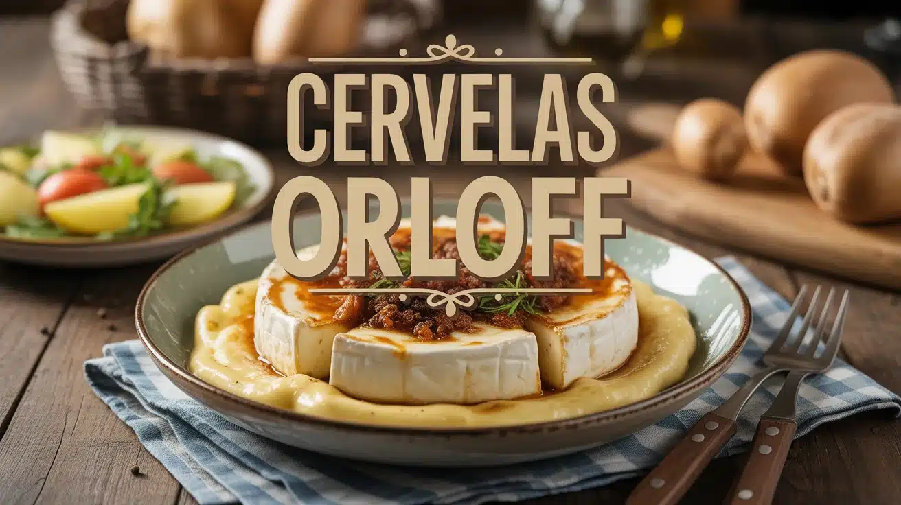 Plat de Cervelas Orloff au fromage fondu et lard croustillant