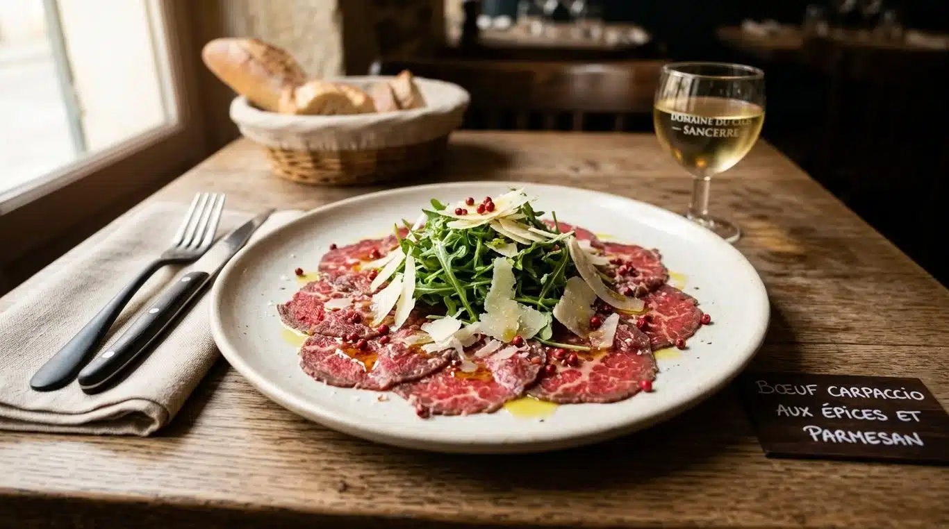Carpaccio de bœuf façon Caffè Forté