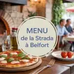 illustration menu de La Strada à Belfort pizza feu de bois