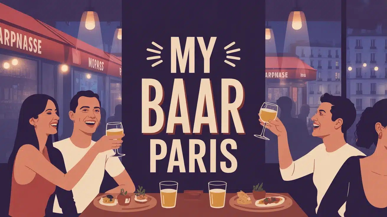 Illustration vectorielle My Baar Paris bar convivial et festif