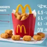 boite de nuggets McDo avec differents formats et prix