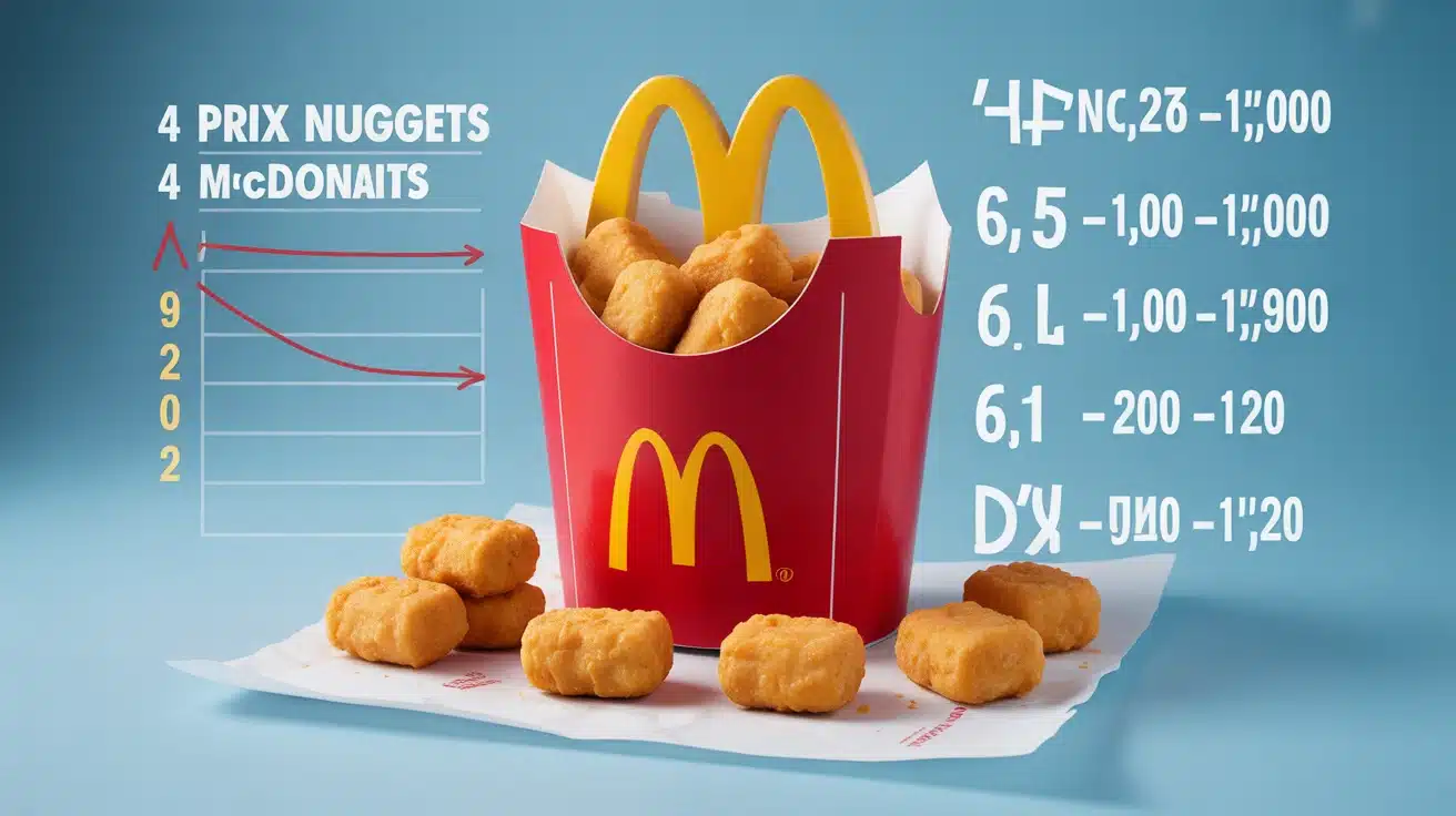 boite de nuggets McDo avec differents formats et prix