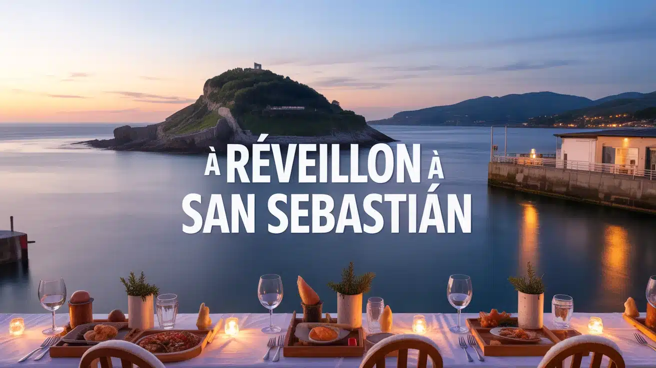 Ambiance festive et élégante pour réveillon à San Sebastián en bord de mer