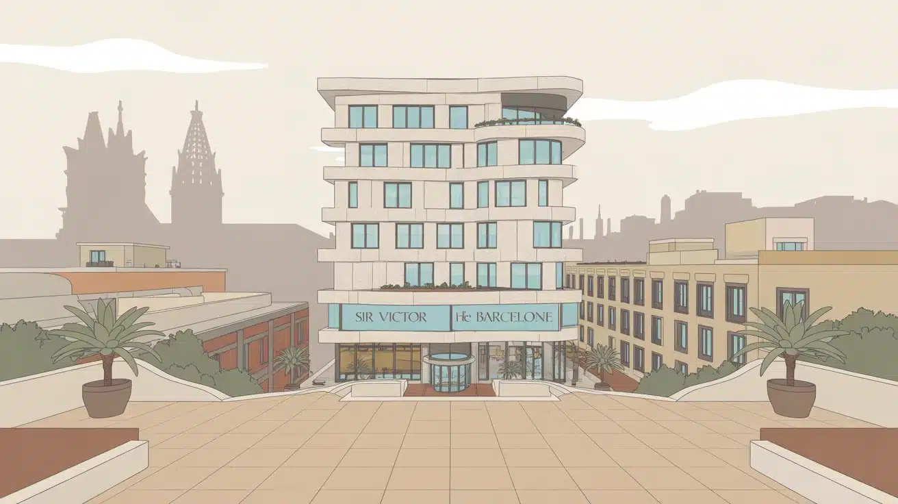 Façade moderne Sir Victor Hotel Barcelone