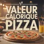 illustration vectorielle pizza valeur calorique pizza